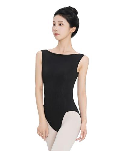 Daydance Women Ballet Leotard, Tank Women Dance Leotard with Jacquard Floral Print, M