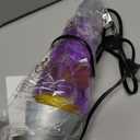 Lava Lite 21250400US2125 Lava The Original Silver Base Lamp with Yellow Wax in Purple Liquid, 14.5", Yellow/Purple