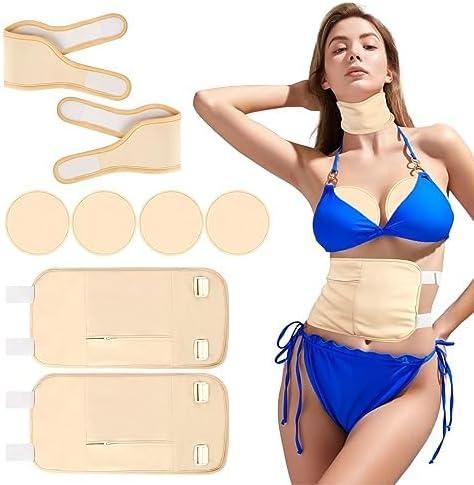 Castor Oil Pack Wrap, 8 Pcs Reusable Organic for Neck Chest Waist Back Knee Feet and Breast, Customizable Flexible Bands for Castor Oil Pressing Patches,Machine Washable