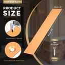 uxcell Door Kick Plate, 6 x 30 Inches Anodized Aluminum Kick Plate Door Plate, 1.5mm (1/16 Inch) Thickness, for Exterior Front Door or Back Door, Copper Gold (Single Pack)