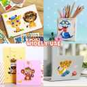 2 x Animal Stickers for Kids - 48 Pcs Safari Birthday Decorations Wild Zoo Jungle Stickers Party Decorations Favors Supplies Crafts for Kids Toddler Student Preschool Kindergarten Gift from Teacher