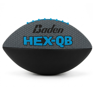 BadenJr Football Hex - Black/Gray/Blue, Jr 