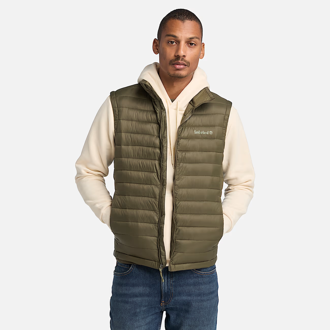 Timberland Men's Axis Peak Durable Water-Repellent Vest, Leaf Green, L Timberland Men's Axis Peak Durable Water-Repellent Vest, Leaf Green, L
