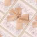 DORIS HOME Nude Pink Chiffon Ribbon for Flower Bouquet, 1.5" x21Yd Fabric Ribbon for Gift Wrapping, Handmade Frayed Ribbon for Wedding Christmas Decorations
