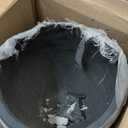 Kante 18 Inch Dia Round Concrete Planter, Indoor Outdoor Large Plant Pot with Drainage Hole and Rubber Plug for Home Patio Garden, Black