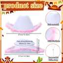 Suncalla 4 Sets DIY Easter Cowboy Hats Western Rodeo Hats with Feathers, Bandana, Heart Sunglasses Paint Glitter for Adult