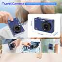 Digital Camera for Photography Autofocus, 4K Point and Shoot Cameras with 32GB SD Card, 16X Digital Zoom, Portable Travel Camera for Beginner, Small Compact Digital Camera for Adult Teens, Blue