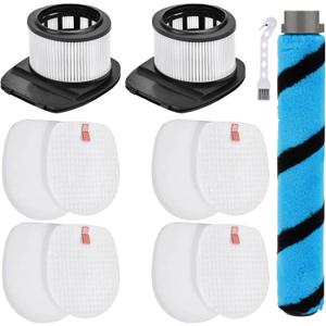 Leadaybetter IZ462H Brush Filter Replacement for Shark IZ462H IZ483H IZ482H IZ440H IZ441HBRN Vertex Cordless Stick Vacuum, Part XHF161H & 617FJ140, 1 Brush Roller, 2 HEPA & 4 Foam & Felt Filters