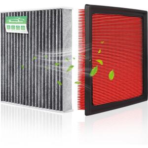 Engine & Cabin Air Filter for RAV4 19-25, Camry 18-24, Avalon 2021, Highlander 20-26, Avalon 19-22, ES350 19-25 2.5L 3.5L Air filter for Car Replacement CF12157 CA12377 Automotive-2 Pack