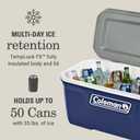 Coleman Classic Series Insulated Portable Cooler, Leak-Resistant Outdoor Hard Cooler Keeps Ice up to 5 Days, 52/70/120/150 Quart, 120qt