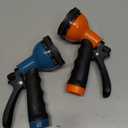 Garden Hose Nozzle Sprayer: 2 Pack 10 Watering Patterns Spray Nozzles Heavy Duty Hose Head Hose Attachment (BlueOrange)
