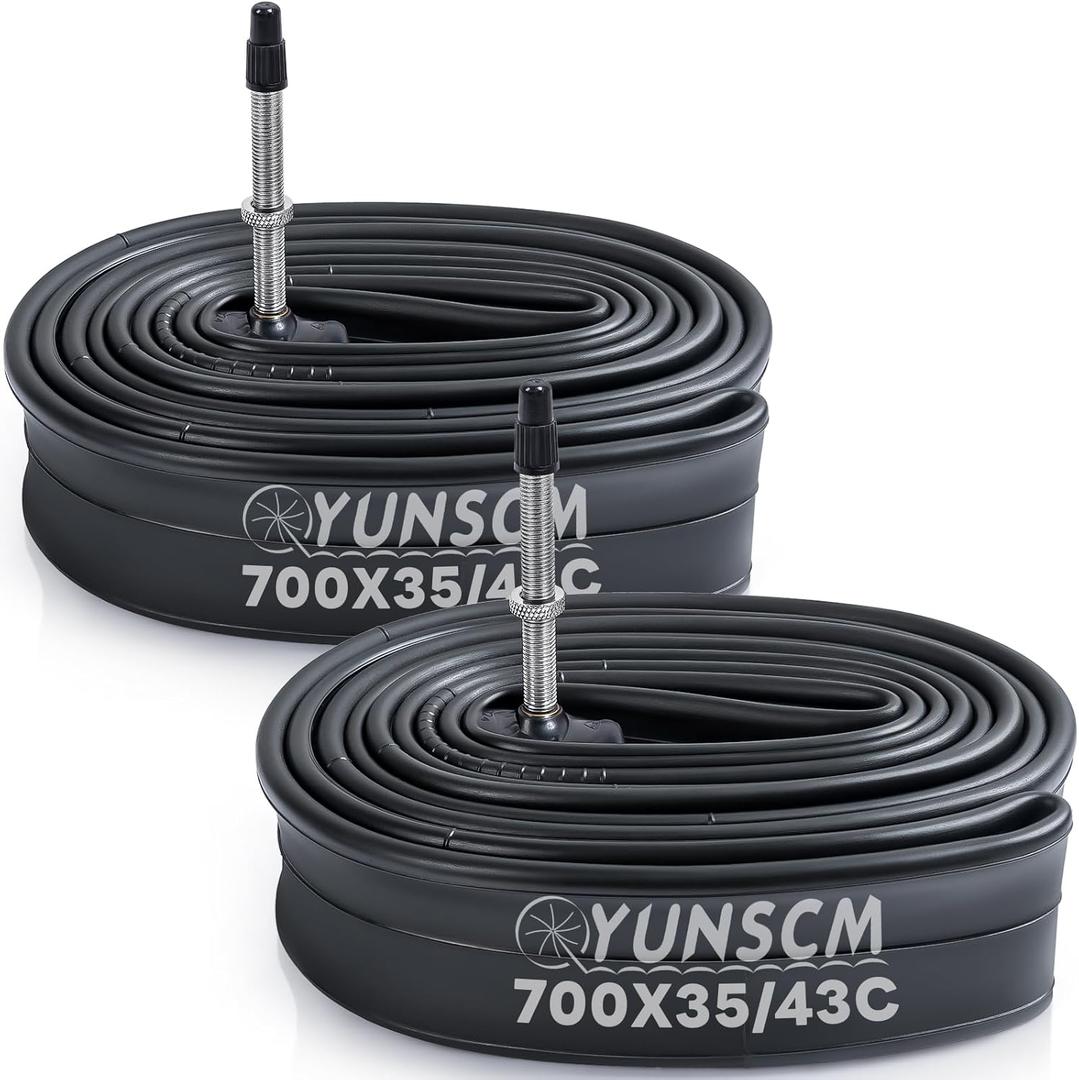 2-PCS 700x35C/38C/40C/42C/43C Bike Tubes FV48mm Presta Valve 35/43-622 Inner Tube 700C Bicycle Tubes Compatible with 700 x 35C 700x38C 700 x 40C 700x42C 700x43C Bike Tire Tubes(G-190)