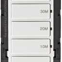Leviton Countdown Timer Switch for bathroom fan and household lights, 10-20-30-60 min, No Neutral Required, Single Pole, 15A, 1/2HP/9.8A Fan/Motor, DT160-1LW, White (15 Amp)