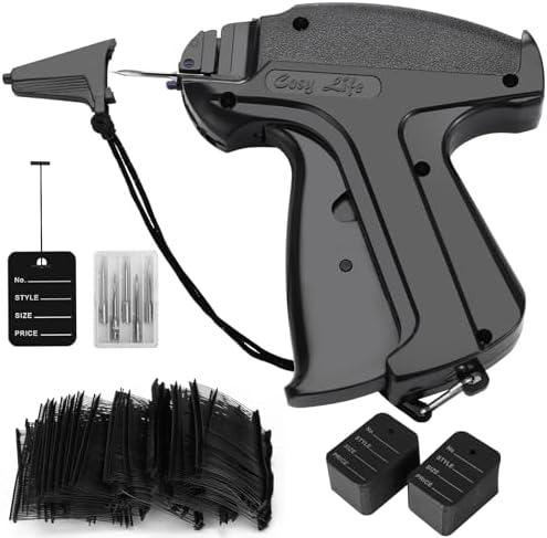 Tagging Gun for Clothing, (Not Stitch Gun) 2206 Pcs Price Tag Attacher Gun Kit with 6 Steel Needles 2000 pcs 2" Black Barbs Fasteners & 200 Tags, Clothing Tagging Gun Retail for Warehouse Consignment