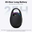 Portable Mini Bluetooth Speaker with HD Sound, LED Power Display, Big Pro Sound with Punchy Bass,Integrated Carabiner, 25H Playtime, Colorful RGB Lights, TWS pairing,Outdoor/Party/Travel, Gift Ideas