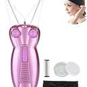 WAYCOM Ladies Facial Hair Remover Electric Women's Beauty Epilator Facial Threading Hair Removal Shaver Face Massager Pull Faces Delicate Device Depilation -Birthday Christmas Day Present(Purple)