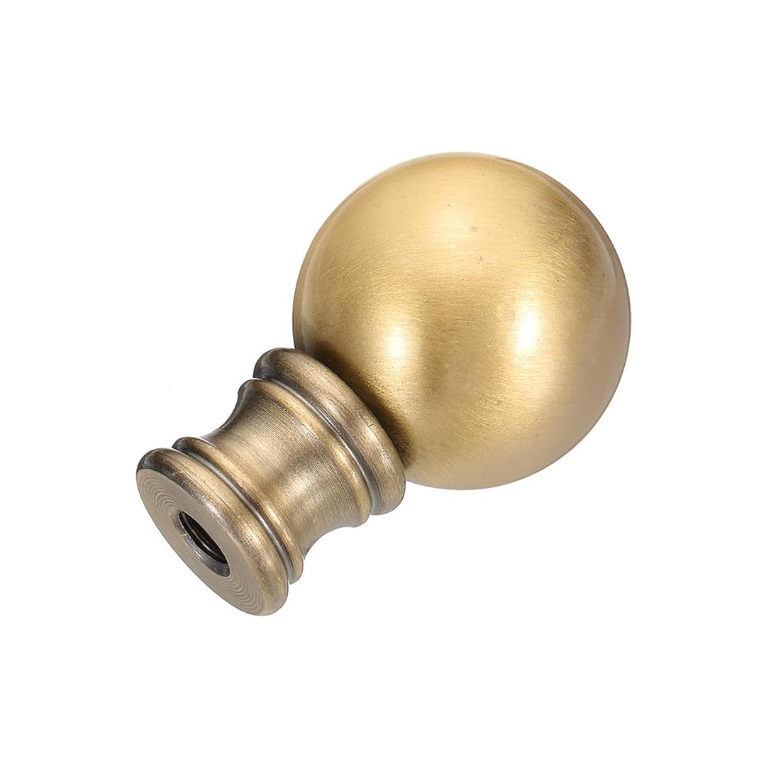 PATIKIL 30mm Lamp Shade Finial, Lamp Finials Caps Knob with Removable Base 1/4-27 Inch Threaded Alloy Solid Lamp Finial Decoration for Lamp Shade Table Floor Lamps, Bronze