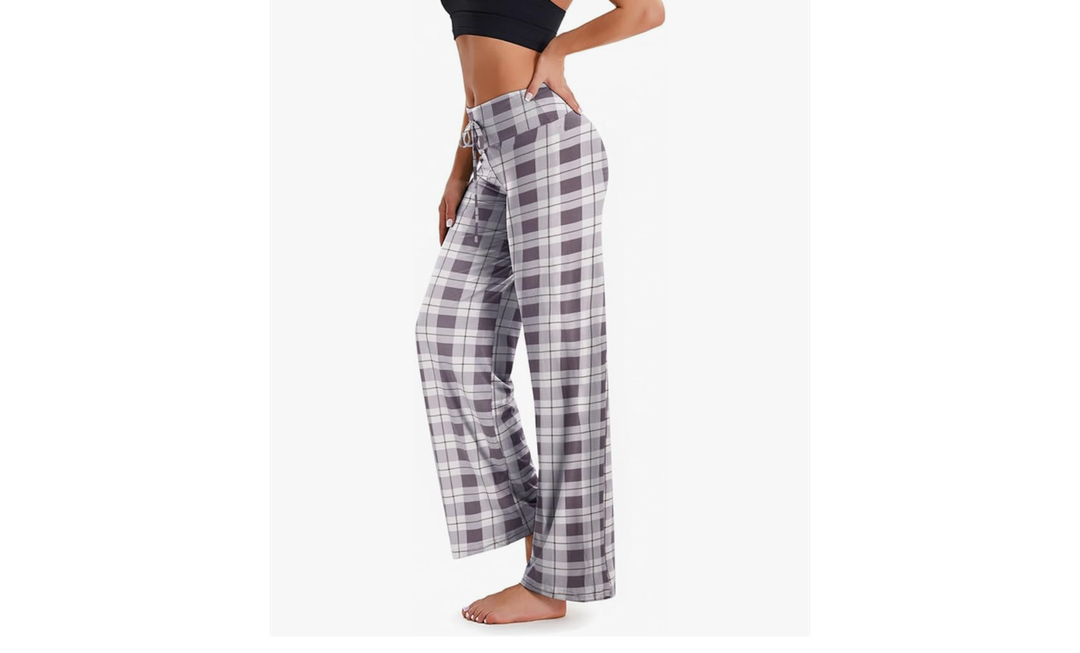 TNNZEET 3 Pack Women's Wide Leg Pants with Pockets - Casual Loose Yoga Trouser Pants Sweatpants Palazzo Lounge Pajama Pants Size L