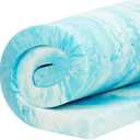 Memory Foam Mattress Topper 3 Inch Thick Gel Pad For Firm Bed Soft Sleeping Pillow Top For Rv Camping And Dorm Egg Crate Alternative Luxury Sleep Layer Certipur Us Certified Twin - Blue