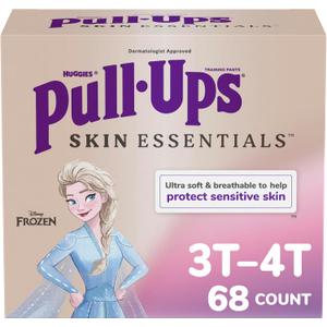 Pull-Ups Girls' Skin Essentials Potty Training Pants, Training Underwear, 3T-4T (32-40 lbs), 68 Ct