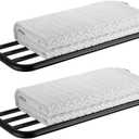 23 Inch Towel Rack with Towel Bar Holder, 2-Tier Stainless Steel Towel Shelf for Bathroom & Lavatory Wall Mounted (Black)