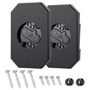 Siding Mounting Kit, Siding Mount Block, Outdoor Light Mounting Block with Built-in Electrical Box, Light Mount Plate for 4 inch and 1/2 inch Lap Double, Black, 2 Pack