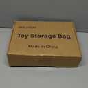 6 Packs Large Toy Storage Bags with Labels, Reusable Clear PVC Board Game Storage, Travel Waterproof Organizer Bags with Zipper for Building Blocks, Puzzle, Kids Books (Black)