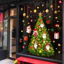 Kiddale Christmas Wall Decals,Removalble Santa Claus Christmas Tree Wall Stickers for DIY Home Dcor