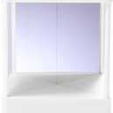 Non-Reversing Mirror with Real Image Reflection - Beveled Standing Cosmetic Inverted Mirror for Makeup, Hair Styling, Grooming, Facial Correction (White)