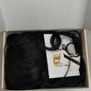 REECHO Messy Bun Hair Piece with Bangs  2-in-1 Drawstring Ponytail Extension Updo Wig & Hair Topper with Long Side Bangs, Natural-Looking Hair Bun Hairpieces for Women - Black