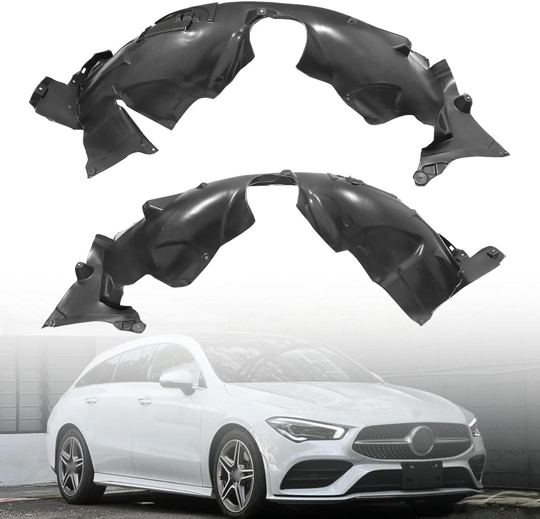 SecosAutoparts 2Pcs Splash Shield Fender Liner Set Inner Front Driver & Passenger Side Compatible with Mercedes-Benz CLA250 2014-2019 Replace# 2466900100, 2466900200, MB1248175, MB1249175