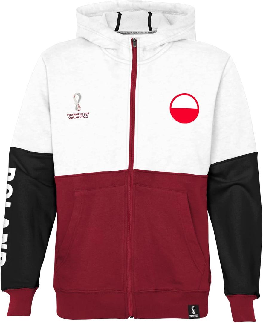 Outerstuff Unisex Kids' FIFA World Cup Country Contrast Panel Fleece Hoodie (M)