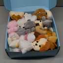 Niceup 24PCS Adopt a Puppy Party Favors Kids Mini Plush Dog Non-candy Easter Basket Stuffers Bulk Stuffed Animals Dog Paw Adoption Pet Doll Toys Birthday Party Goodie Bag Fillers Classroom Reward Gift