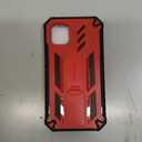 FNTCASE for iPhone 11 Phone Case: for iPhone XR case with Kickstand Shockproof Military Grade Protective Cover - Dual Layer Full Protection Sturdy Matte Textured Drop Proof - 6.1 Inch Red