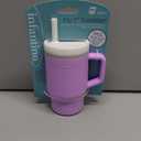 Infantino My 1st Tumbler, 9 Oz. Silicone Sippy Cup with Straw & Handle, Spill-Resistant Baby Cup for On-the-Go, BPA-Free Transition Bottle, Lilac