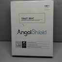 Angol Shiold Glitter Toilet Seat Molded Wood Elongated Toilet Seat with Quietly Close and Quick Release Hinges, Easy to Clean also Easy to Install (Elongated 18.5'', Yellow)