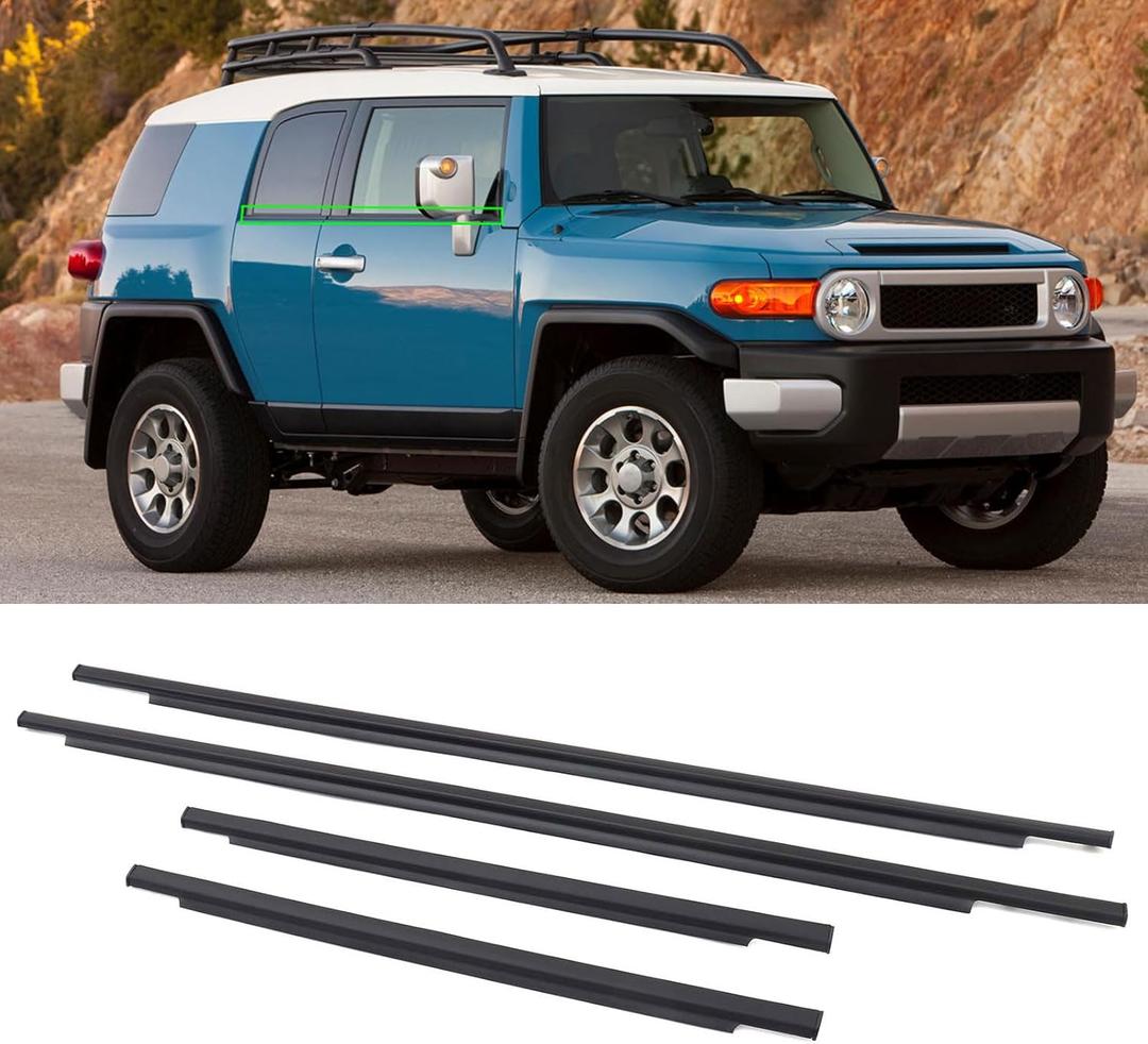 Outer Door Window Weatherstrip Molding Trim Belt Fit for FJ Cruiser 2007-2014 Replace for 68161-35073,68164-35041