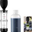 Enhon Head Gasket Tester Combustion Leak Test Kit with 8.5oz Testing Fluid and Universal Radiator Adapter, Dual-Chamber Tester Kit for Head Gasket, Gas/Diesel Engine, Car Truck Combustion Leak Check