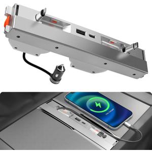 USB Hub Docking Station for Tesla Model 3 2024 Central Control Organizer (for Model 3 2024)