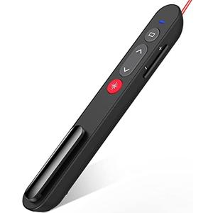 Laser Pointer for Presentations, Wireless Presenter Clicker for PowerPoint Slide with Hyperlink & Volume Control, Presentation Remote for Mac/Computer/Laptop, Google Slide/PPT/Keynote