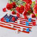 Wesiti 100 Pcs Patriotic Mini Ducks 4th of July Tiny Ducks Independence Day 250th Anniversary Memorial Day Red White Blue Patriotic Resin Figurines Ornament for Home Office Party