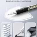 Metal Mechanical Pencil Set - 6PCS 0.7mm Art Mechanical Pencils & 360PCS HB Lead Refills & 3PCS Erasers & 9PCS Eraser Refills, Drawing Mechanical Pencils for Writing, Sketching/With Case (6 Count (Pack of 1))