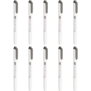 Zebra B-WKT7-MDGR Highlighter, Mild Liner, Mild Dark Gray, 10 Pieces