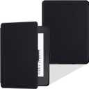 Slim Case for Kindle Paperwhite 5th/6th/7th Generation (Model No. EY21 & DP75SDI) - Lightweight PU Leather Folio Cover with Auto Sleep/Wake (Classic Black)