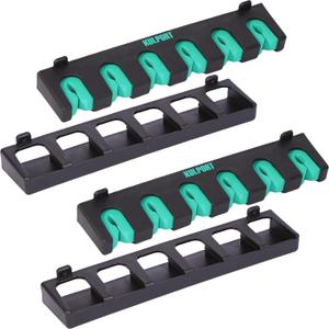 Fishing Rod Rack Holders Wall-Mounted Fishing Pole Holder & Rack, Fishing Pole Holders for Garage & Boat 6-Rod Storage Racks(Vertical Green, 2 Pair)