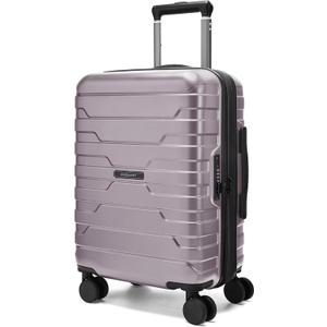 BAGSMART Carry On Luggage 22x14x9 Airline Approved with Spinner Wheels,Lightweight 20 Inch Luggage with TSA Lock,Expandable Hard Shell Carry On Suitcases for Men Women,Rose Purple