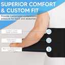 Golf Huggy Back Brace  Lower Back Support for Golf, Walking, Sports  Lightweight, Thin, Breathable, Adjustable  Discreet Fit Under Clothes  Bowling, Tennis, Basketball, Fitness  4 Sizes (Black, S)