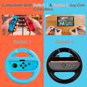 3 x Lyvix 4 Pack Steering Wheel for Nintendo Switch 2 / Switch Joycon, Mario Cart Racing Wheel Accessories Multi Compatible with NS2/NS/OLED Joy Con Controller with Anti-Slip