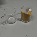 Glass Coffee Mugs, 12 oz iced coffee cups, Clear Tea Cups Set of 2, Glass Mugs with Handles, Glass Cups for Latte, Cappuccino, and Tea