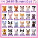 Cat Party Favors for Kids 24PCS Squishy Toys,Goodie Bag Stuffers, Pinata Stuffers,Birthday Gifts for Boys & Girls,Treasure Chest Prizes,Classroom Prizes for Kids (Cat)